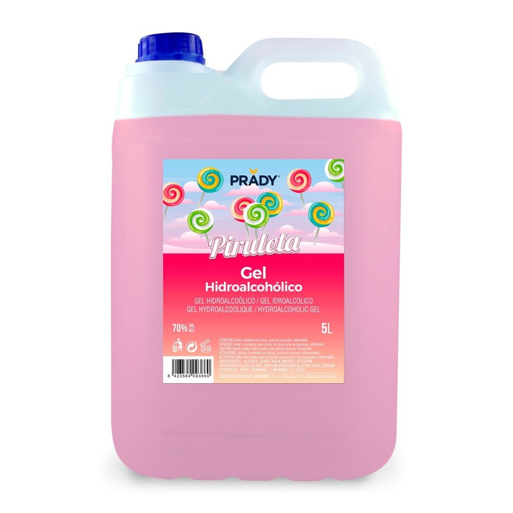 Gel Hidroalcoholico Higienizante 5L - Aroma de Piruleta