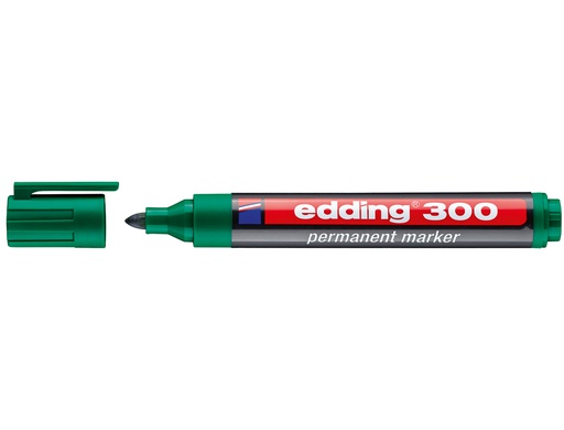 [300-04] Edding 300 Rotulador Permanente Color Verde