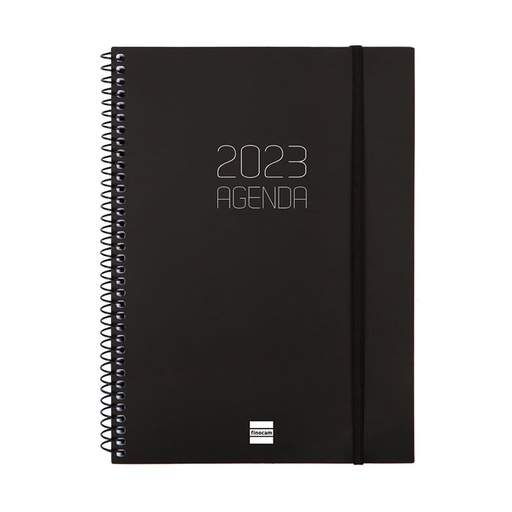 [742766023] Agenda Finocam Opaque E10 semana vista horizontal negro 2023