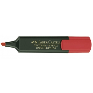 [48-21] Faber-Castell Rotulador Marcador Fluorescente Textliner 48 Rojo